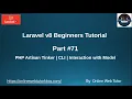 Learn Laravel 8 Beginners Tutorial PHP Artisan Tinker With Application Model First Session