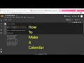How to make a calendar in python google colab code with me