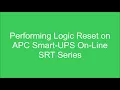 Performing Logic Reset on APC Smart-UPS On-Line SRT Series | Schneider Electric Support