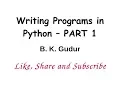 Writing Programs in Python Module 2-Part 1