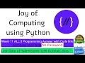 NPTEL The Joy of Computing using python week 11 all 3 programming assignment answer with code link