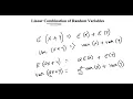 Linear Combination of Random Variables