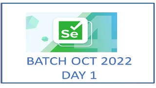 Selenium 4 0 with Core Java - Live training Batch Oct 2022