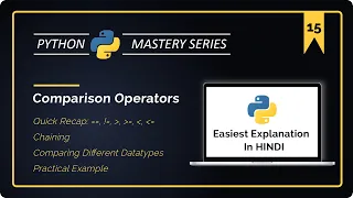 Master Python Comparison Operators In-Depth and Easy Explanation in Hindi Python For Beginners