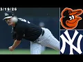 New York Yankees Spring Training Highlights vs Baltimore Orioles 26