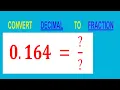 CONVERT DECIMAL 0 164 TO FRACTION