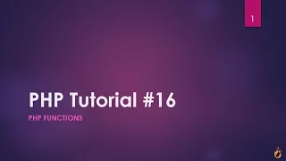 PHP Function - PHP Tutorial