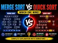 Merge Sort vs Quick Sort Explained Complete Comparison with Animations Time Space Complexity