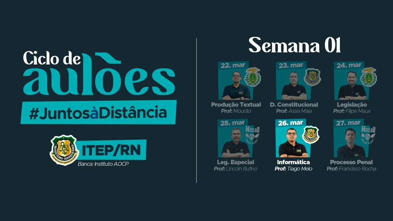 LIVE: INFORMÁTICA PARA O CONCURSO DO ITEP/RN.