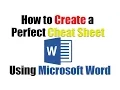 Tutorial How to create the perfect cheat sheet using Microsoft Word