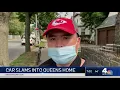 Wild Watch a Car Carren Into an NYC House NBC New Yrok