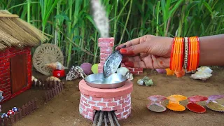 Miniature Fish Stuffed Masala | Full Fish Fry Gravy + Rice | Machli Masala Recipe | Mini Foodkey