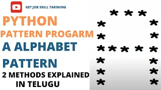 alphabet a star pattern alphabet star pattern programs in python telugu A-Z pattern programs