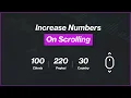 Arabic HTML CSS JavaScript Tutorials - Increase Numbers On Scrolling
