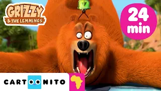 Pranks and Adventures Compilation | Grizzy & The Lemmings | Cartoonito Africa