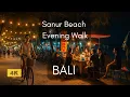 Download Lagu Sanur Beach Bali Walking Tour | Evening Walk From Karang to Segara Beach 4K