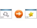 How to convert a batch file bat to a exe executable file
