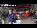 AIR CONDITIONER AC COMPRESSOR REPLACEMENT REMOVAL CHEVROLET CRUZE CHEVY SONIC