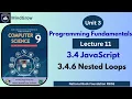 Unit 3 Programming Fundamentals 3 4 6 Nested Loops in JavaScript Class 9th Computer FBISE