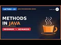 Methods in java in Hindi L-29 Java complete tutorial series for beginners
