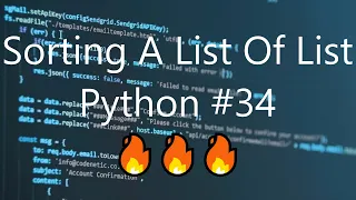 Sorting A List Of List - Python Tips Tricks