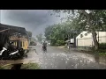 Download Lagu Heavy rain walking towards the village of Mount Rain is very calm for insomnia