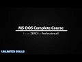 MS-DOS Complete Course from Zero to Professional LESSON 01 - Introduction to MS-DOS