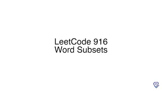 LeetCode 916 Word Subsets
