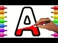Learn and Color Letters from A to Z Alphabet Coloring Pages for Kids