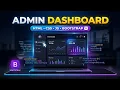 Responsive Admin Dashboard Website HTML CSS JavaScript Bootstrap Dark UI Dashboard Project