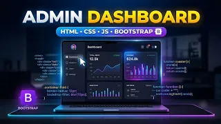 Responsive Admin Dashboard Website HTML CSS JavaScript Bootstrap Dark UI Dashboard Project