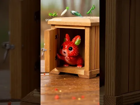 Cute strawberry bunny 🍓🐰🍓 Oddly satisfying ASMR #viral #funny #trendingshorts