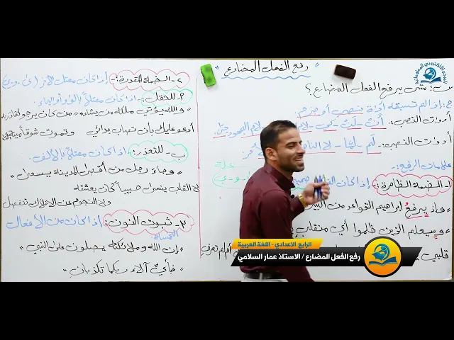 ⁣مادة اللغة العربية للصف الرابع الاعدادي : الفعل المضارع