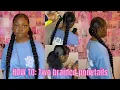 HOW TO Two braided ponytails hair tutorial w braiding hair added