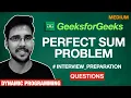 Perfect Sum Problem DP Solution Recursion Memoization Top-Down Approach Hello World