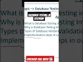 Database testing in selenium