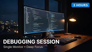 Late Night Debugging Single Monitor 3 Hours for Developers