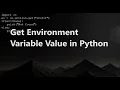 Python How to read environment variables