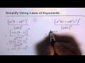35 Simplify Using Laws of Exponents