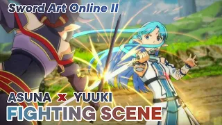 Asuna VS Yuuki Sword Art Online 2 Fighting Scene Battle Scene
