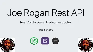 Joe Rogan Quote REST API built with NodeJS