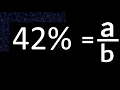 42 to fraction 42 percent to fraction convert percentage to fraction