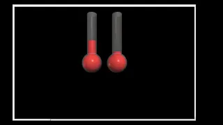 vPython 2 thermometers simulation
