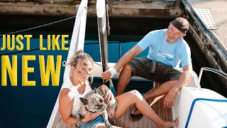 JUST LIKE NEW! Completing Boat Maintenance & Repairs on Our 2 YO PERFORMANCE SAILING CATAMARAN Ep 74