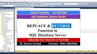 REPLACE REVERSE Function in SQL Server Database Part 44