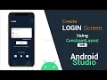 Modern Login Screen Constraintlayout in Android Studio XML TheAndroidMan