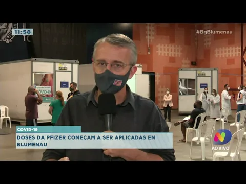 Vacina da Pfizer começa a ser aplicada em Blumenau