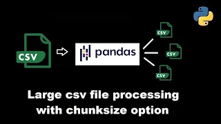 Read and Process large csv dbf files using pandas chunksize option in python