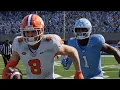 College Football 26: Wk 6 Sim - Clemson vs. North Carolina (PS5) ACC Gameplay