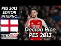 Crear a Declan Rice (Arsenal FC - Inglaterra) Pes 2013 faces y stats 2025.